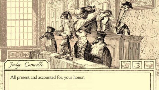Aviary Attorney Gameplay Screenshot