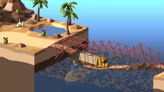 Poly Bridge Gameplay Screenshot